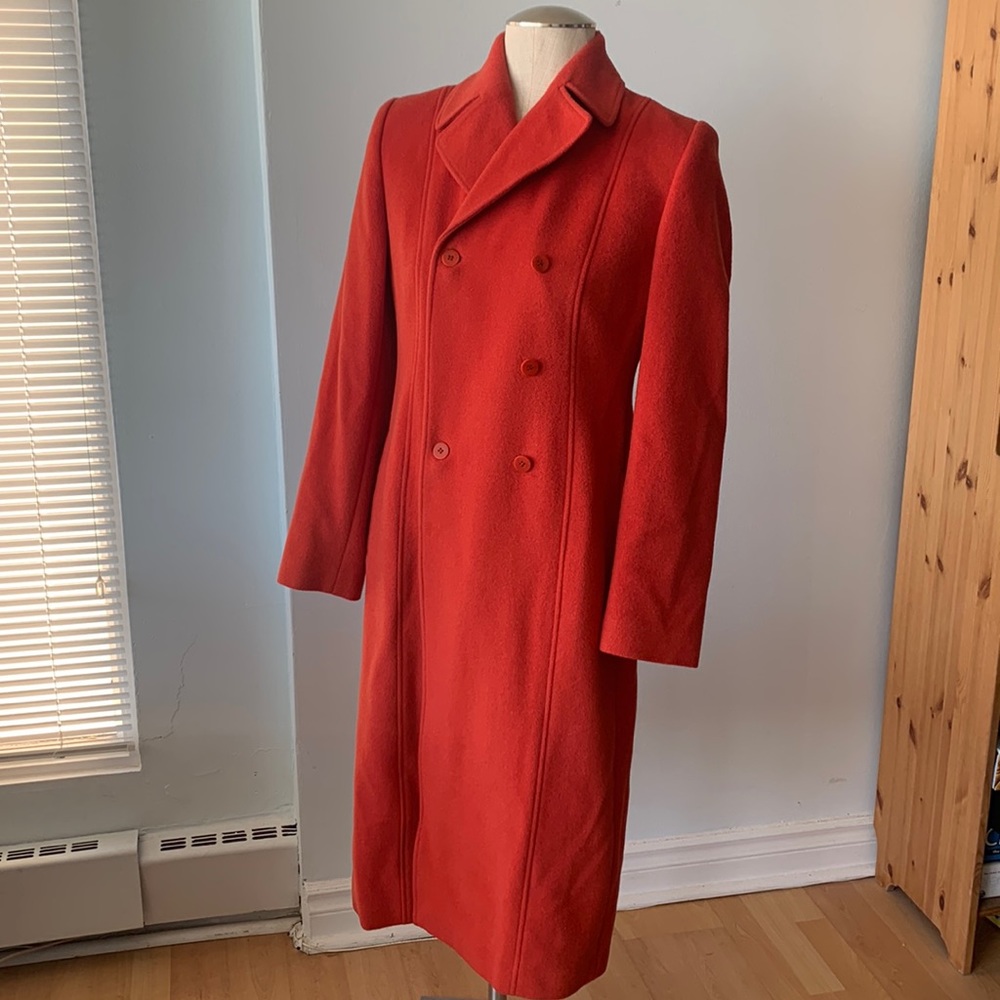 Planet wool blend long coat double breasted